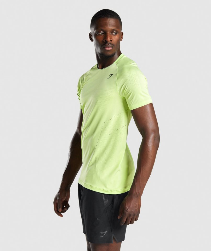 Men's Gymshark Apex Perform T-Shirts Light Green | CA 650DA7